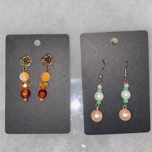 🌸Handmade Flower Beaded Earrings Set